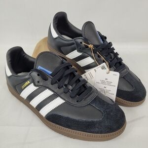 Adidas Originals Samba OG J Black/Flat White/Gums - IE3676 Size 5 New In Box